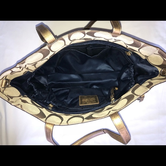 Brown and Taupe Coach Diaper Bag - Picture 4 of 4